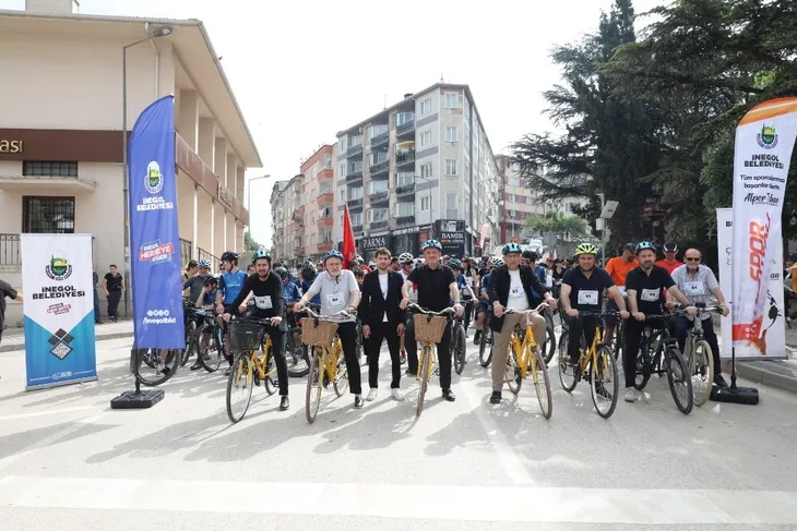  Pedallar temiz gelecek için İnegöl'de döndü